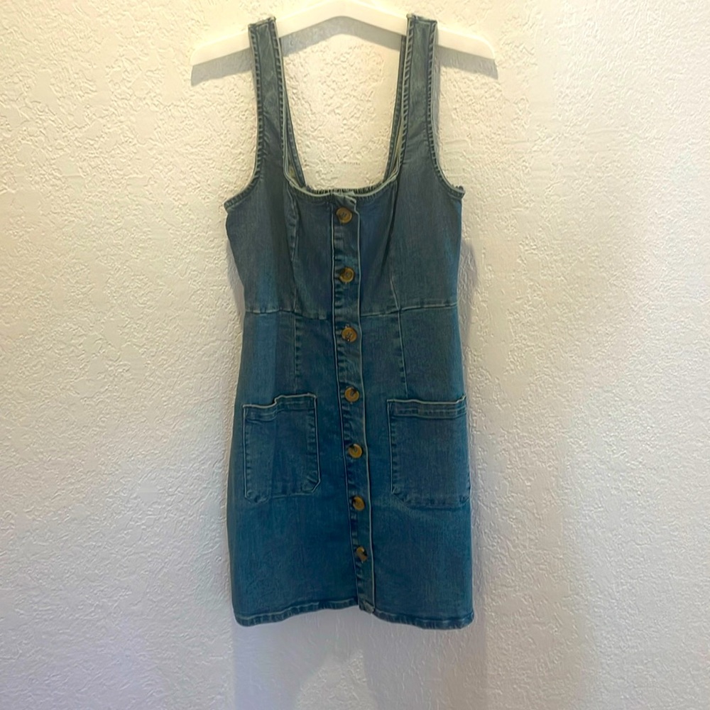 Show Me Your MuMu Blue Denim Mini Dress